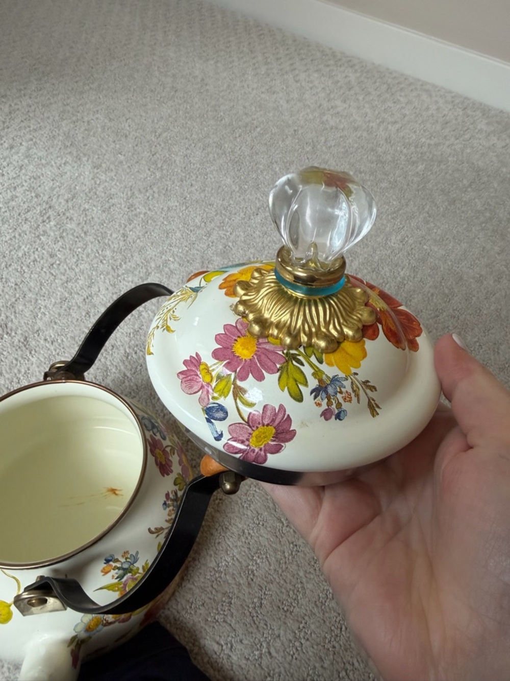 MacKenzie-Childs Flower Market Tea Kettle - Picture 8 of 10